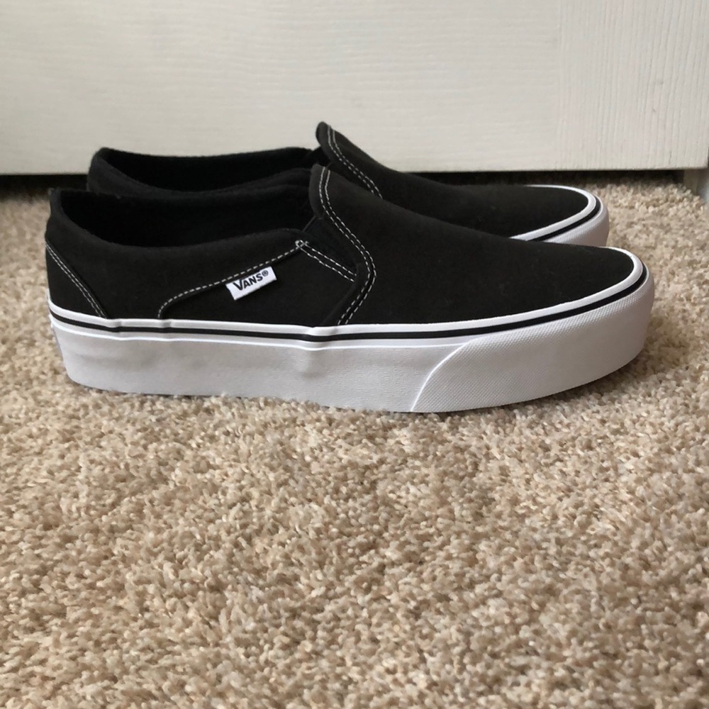 NWOT Black Slip on Vans